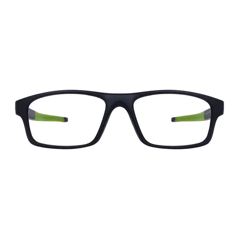 Rectangle Black/Green Eyeglasses