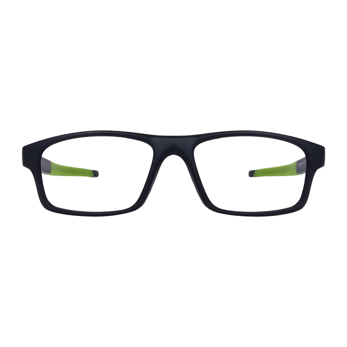 Rectangle Black/Green Eyeglasses
