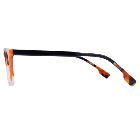 Rectangle Black/Orange Eyeglasses