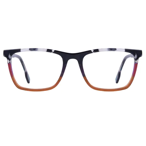 Rectangle Tortoiseshell/Brown Eyeglasses