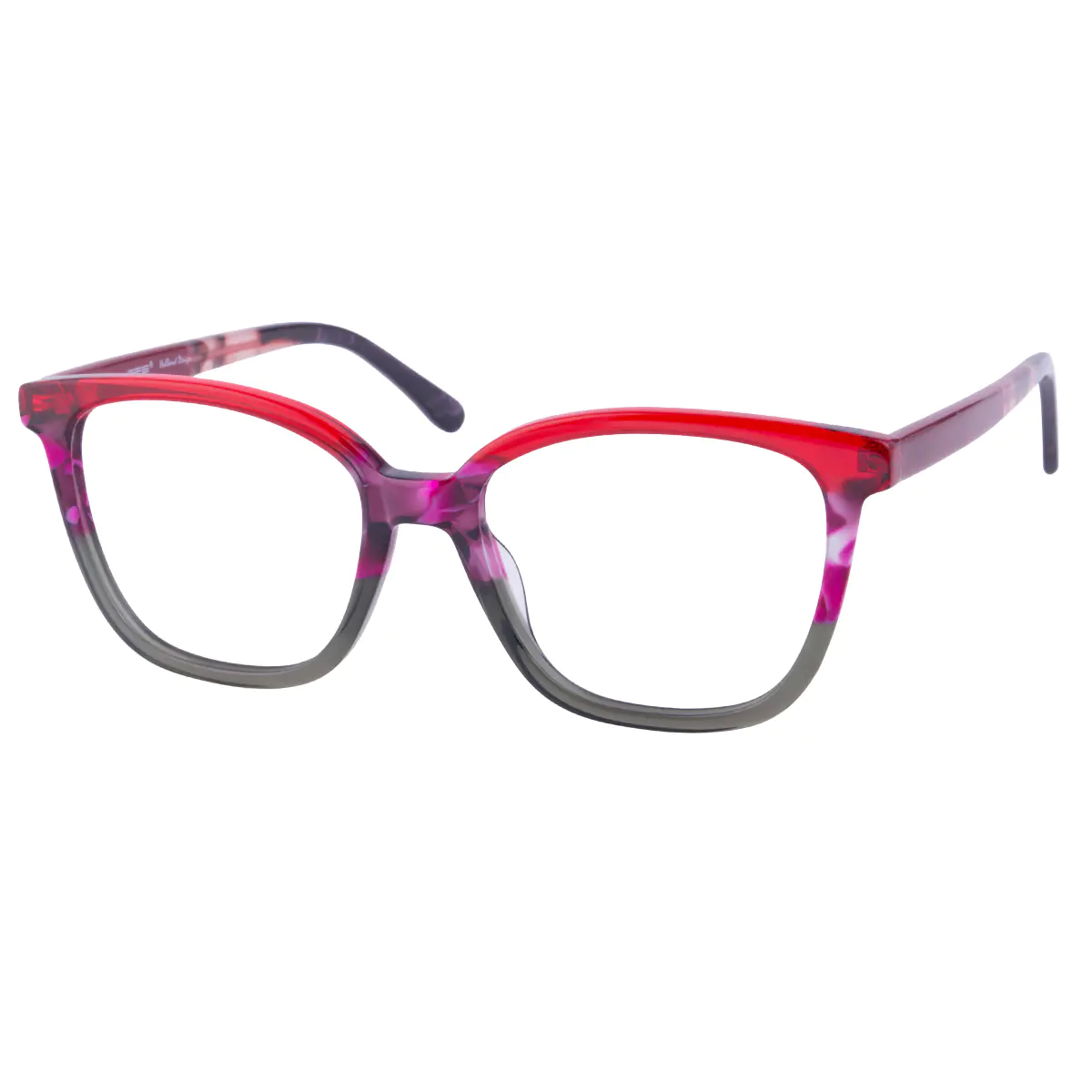 Square Red/Grey Eyeglasses