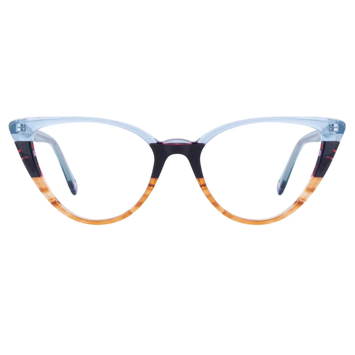 Cat-eye Tortoiseshell/Blue Eyeglasses