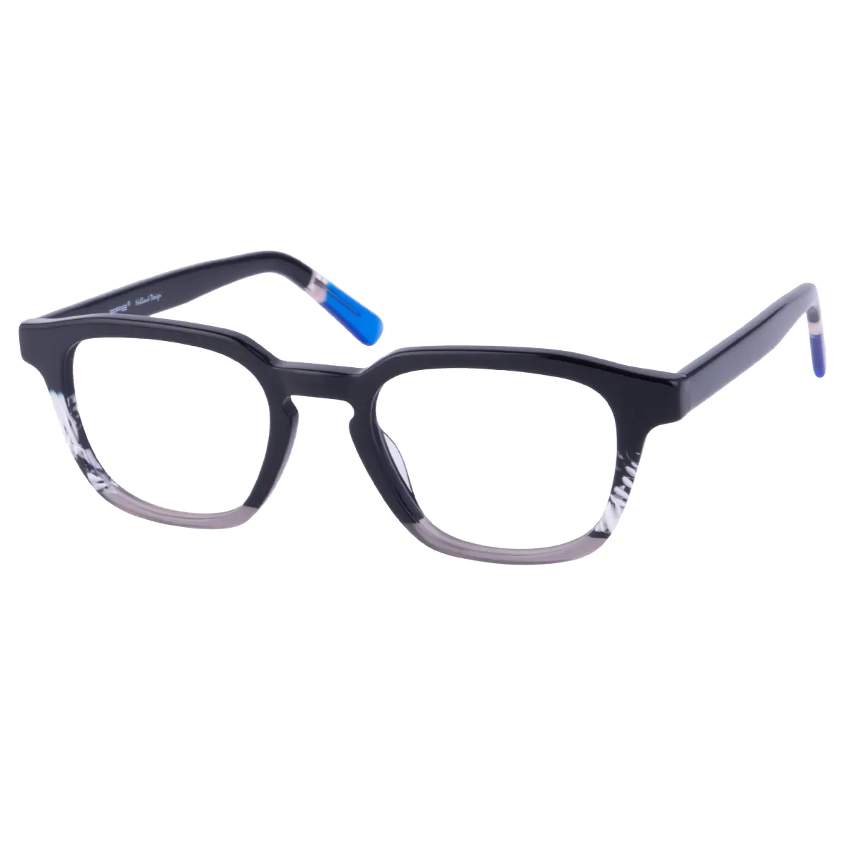 Rectangle Black Silver Eyeglasses