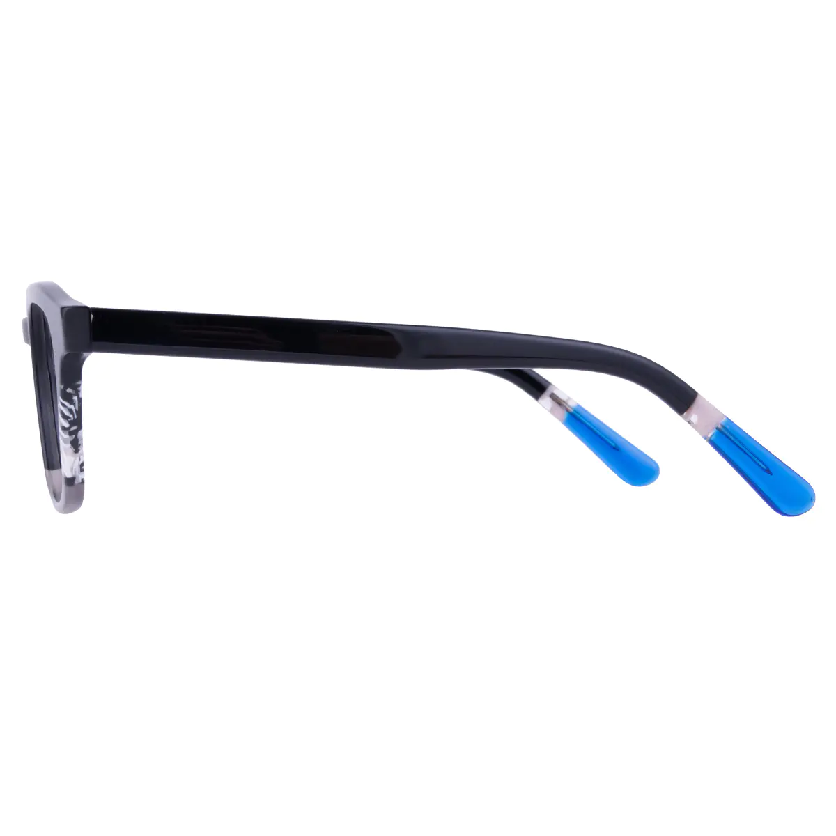 Rectangle Black Silver Eyeglasses
