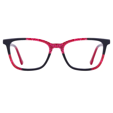 Rectangle Red/Black Eyeglasses