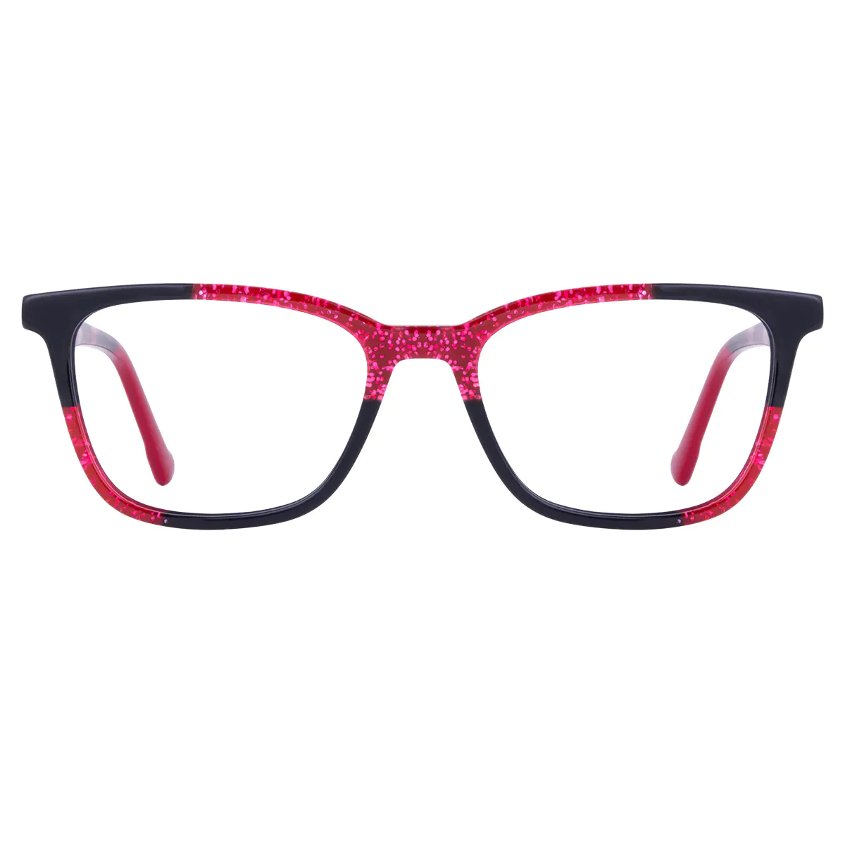 Rectangle Red/Black Eyeglasses