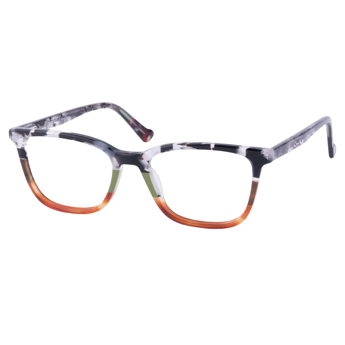 Rectangle Multicolor Eyeglasses