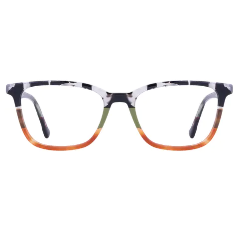 Rectangle Multicolor Eyeglasses