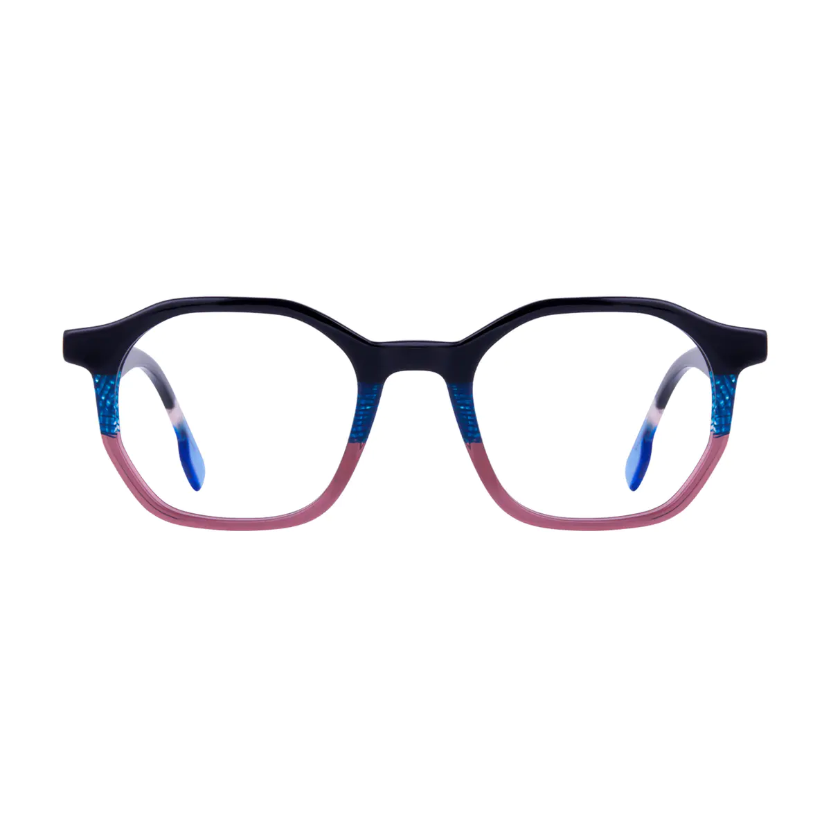 Square Black/Blue/Purple Eyeglasses