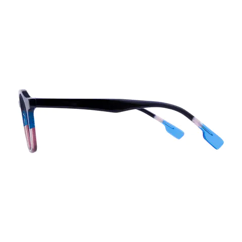 Square Black/Blue/Purple Eyeglasses
