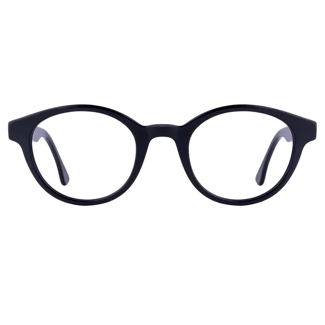 Oval Black Eyeglasses
