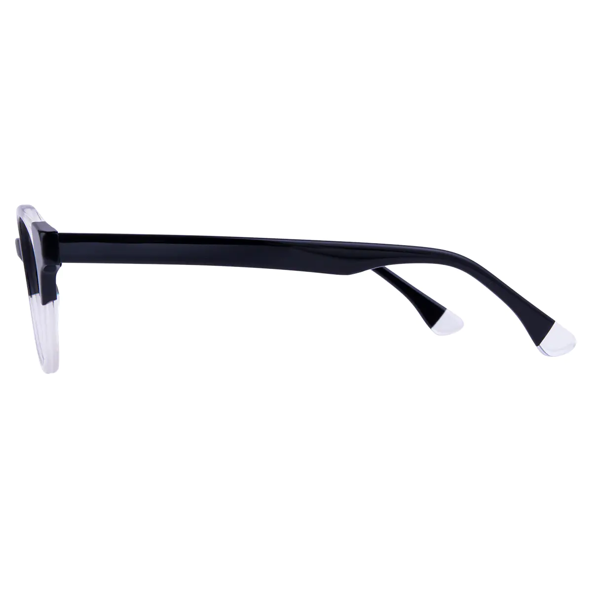 Oval Black/Clear Eyeglasses