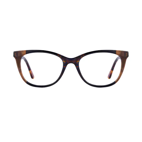 Oval Dark Tortoiseshell Eyeglasses