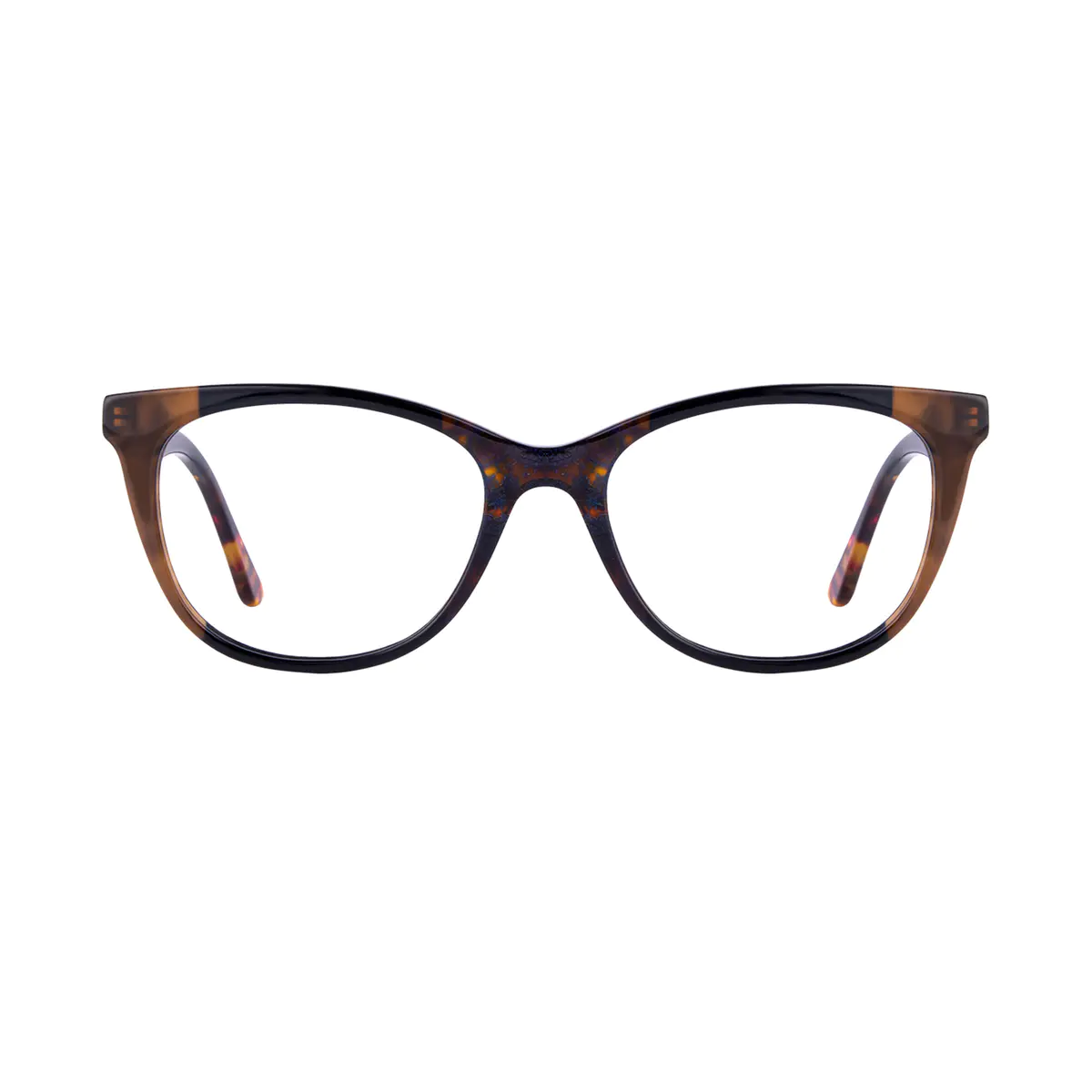 Oval Dark Tortoiseshell Eyeglasses