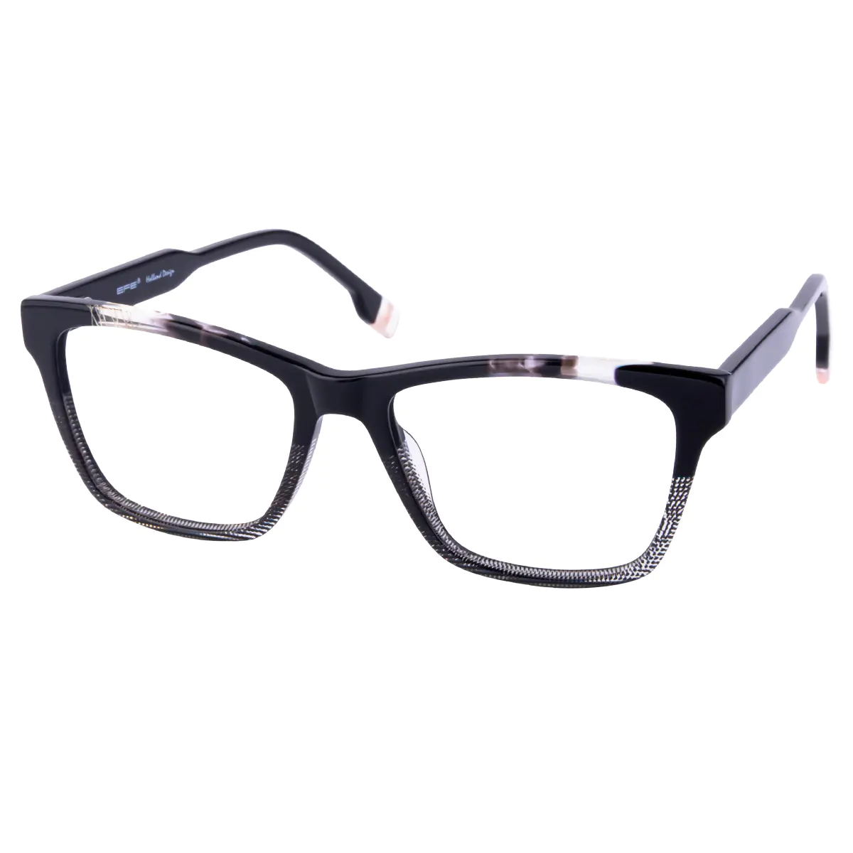 Square Black/White Eyeglasses