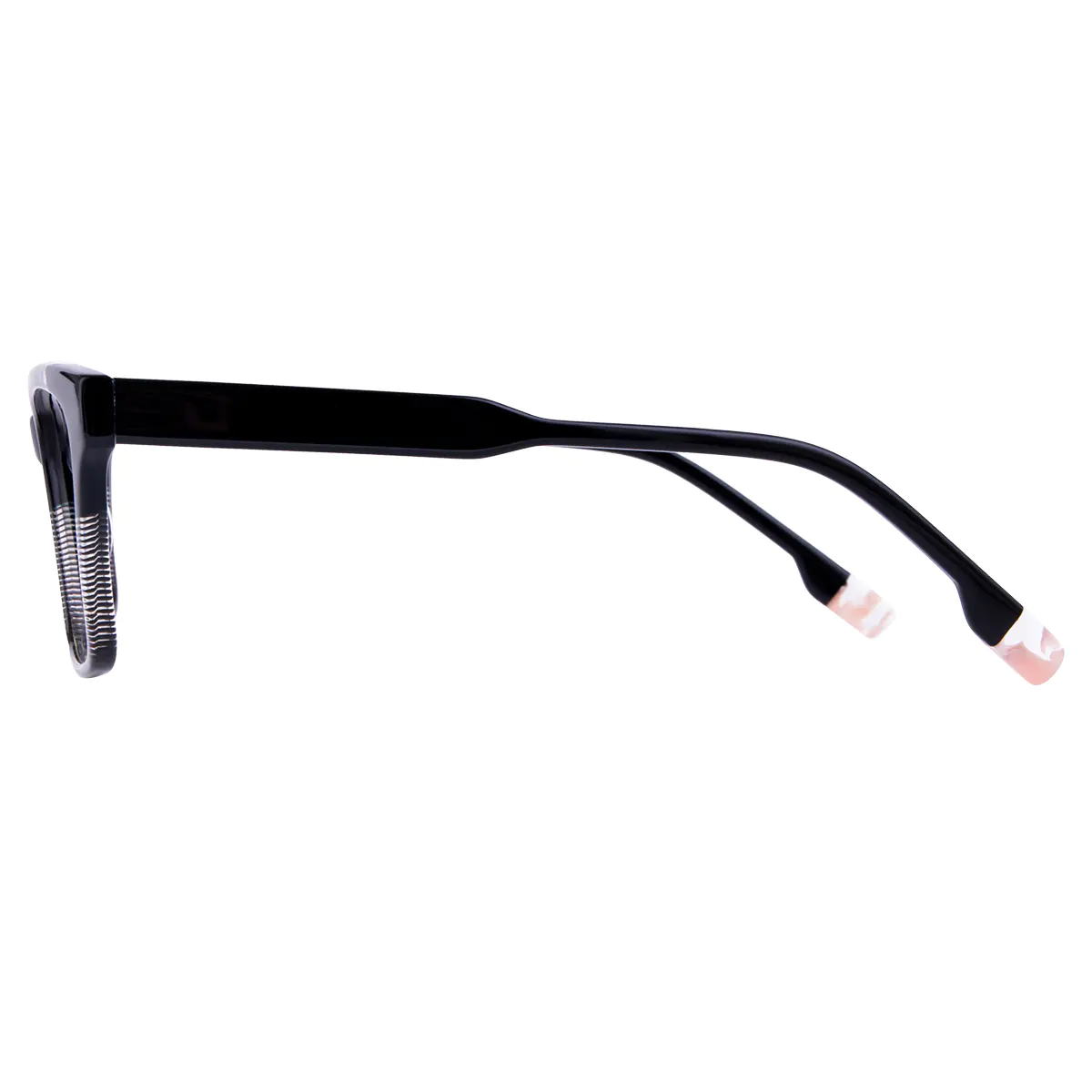 Square Black/White Eyeglasses
