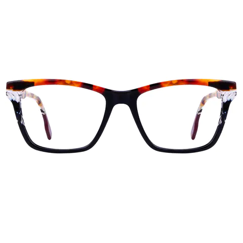 Square Tortoiseshell/Black Eyeglasses