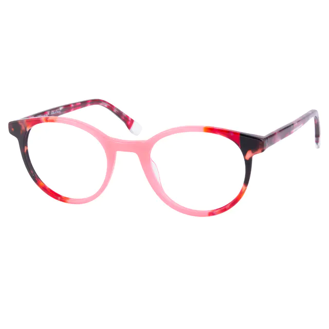 Oval Pink/Tortoiseshell Eyeglasses