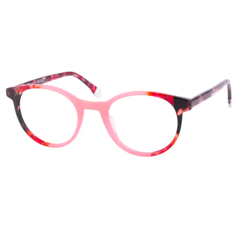 Oval Tortoiseshell/Pink Eyeglasses