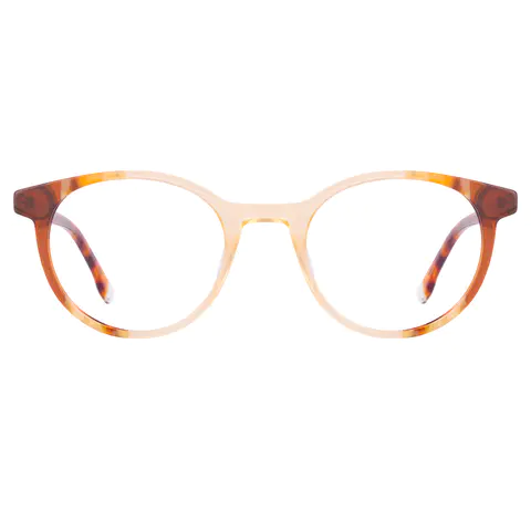 Oval Tortoiseshell/Yellow Eyeglasses