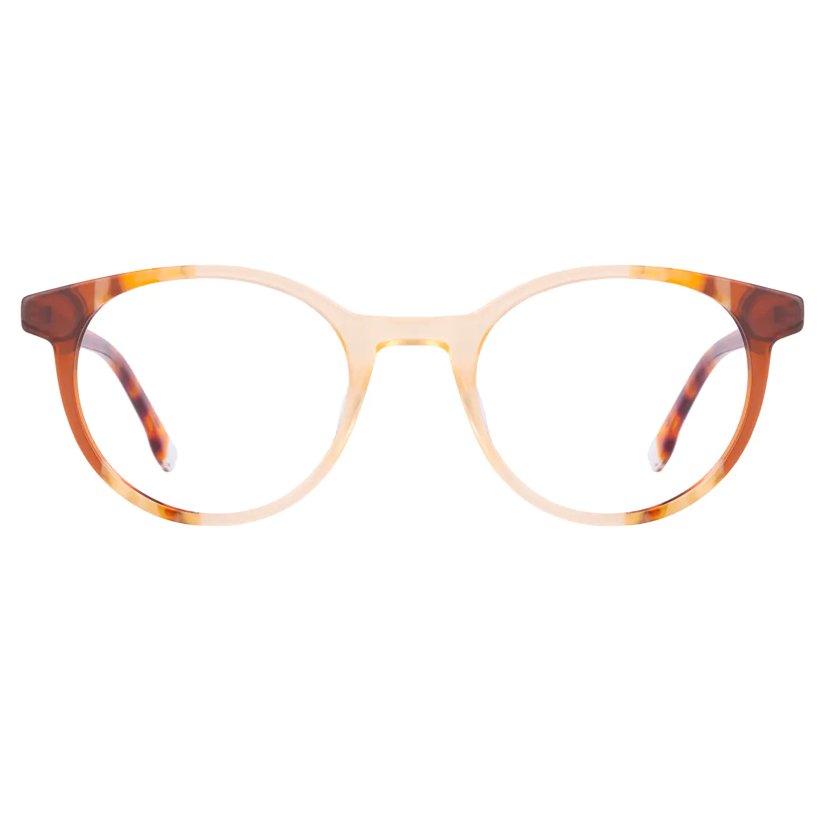 Oval Tortoiseshell/Yellow Eyeglasses
