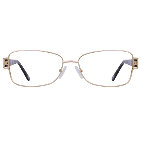 Rectangle Gold Eyeglasses
