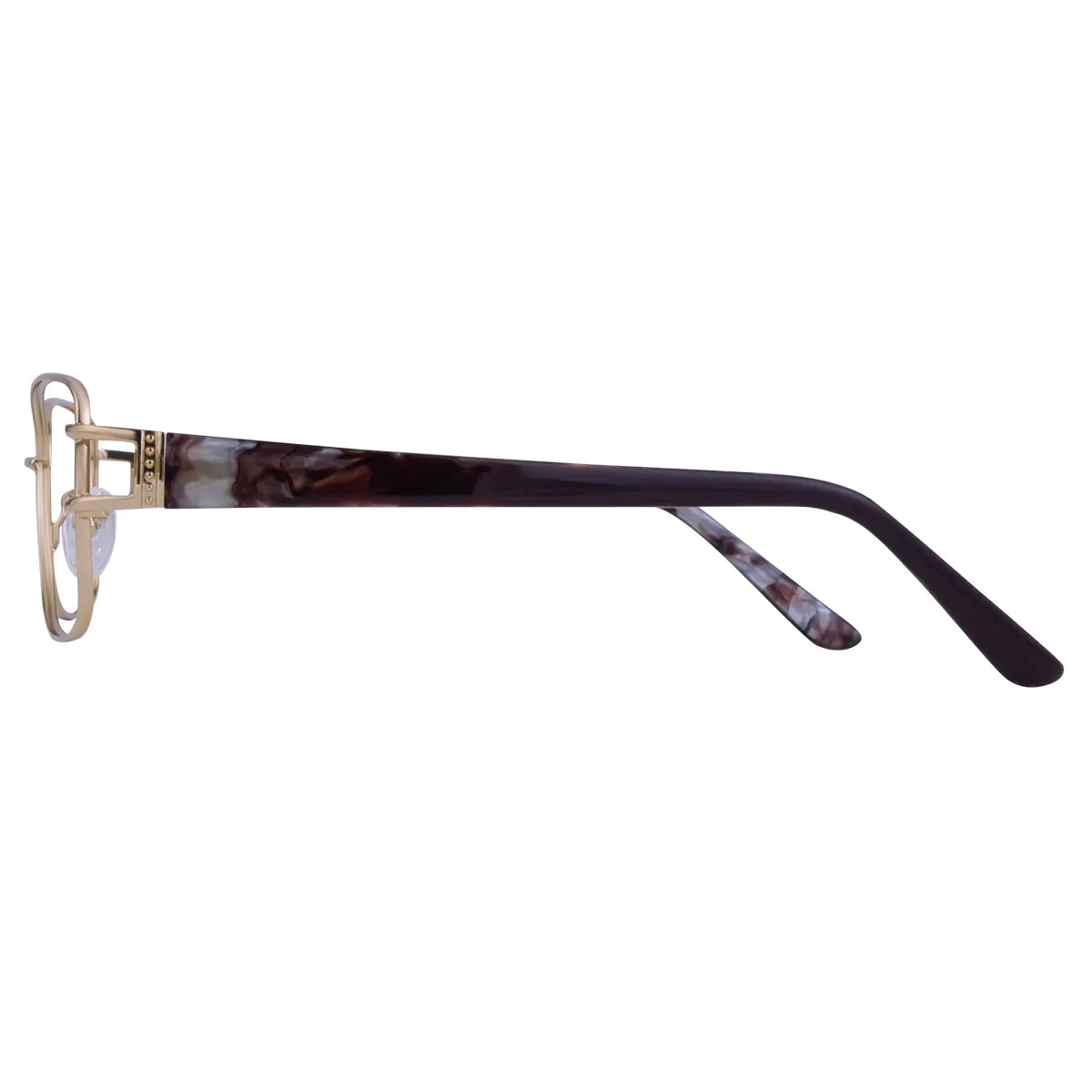 Rectangle Gold Eyeglasses