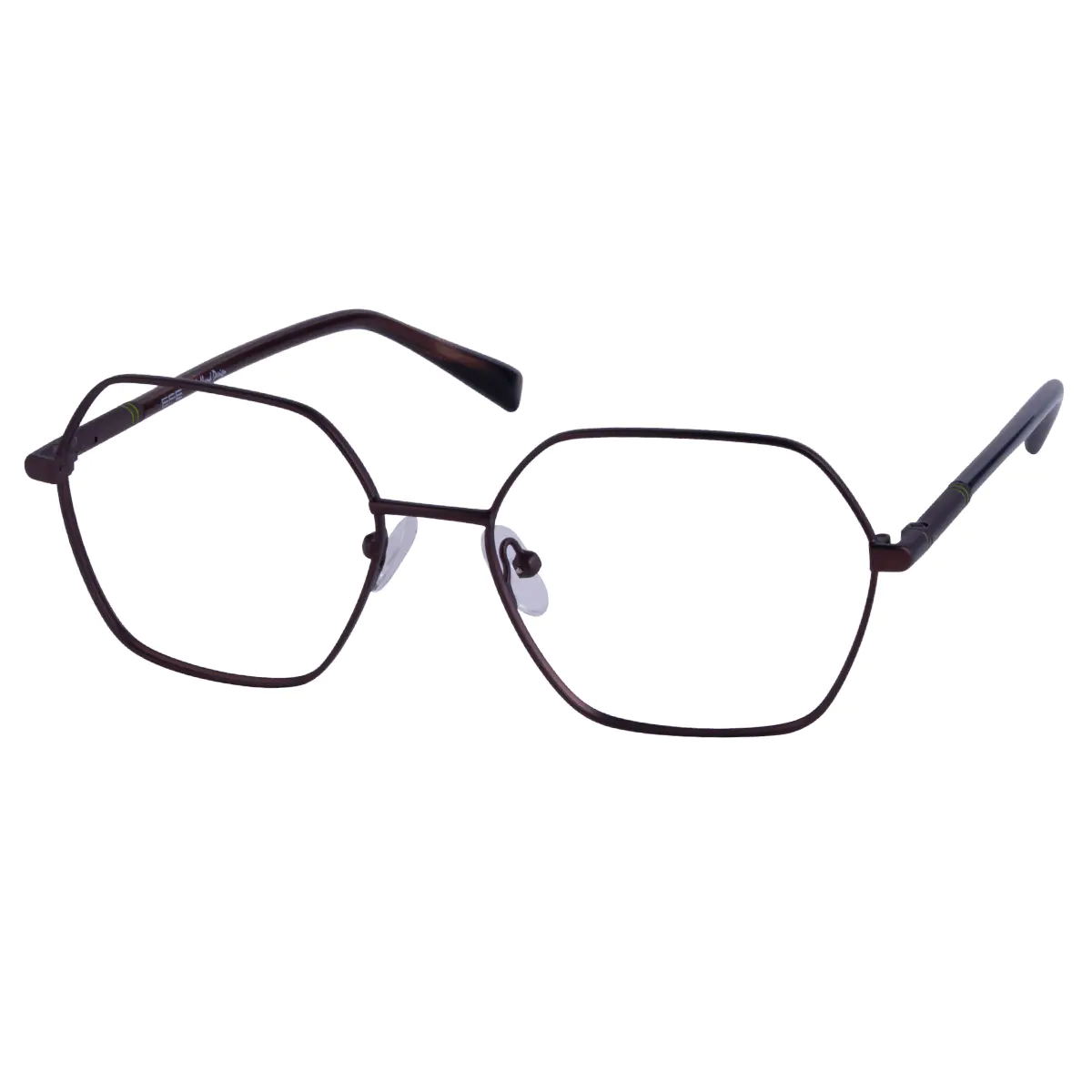 Geometric Brown Eyeglasses