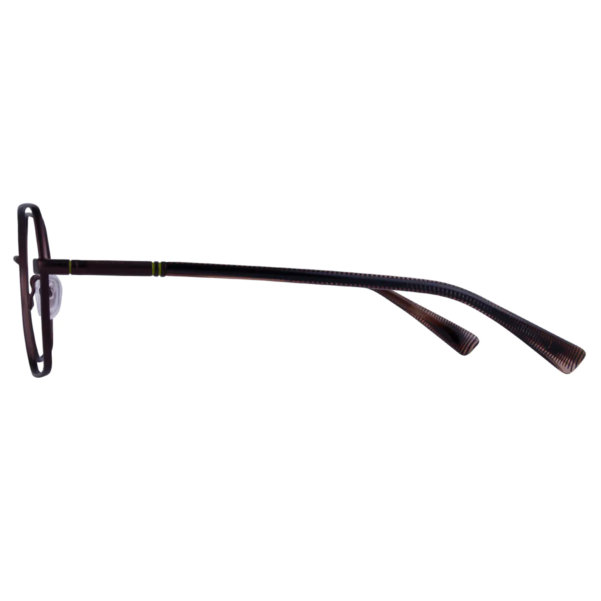 Geometric Brown Eyeglasses