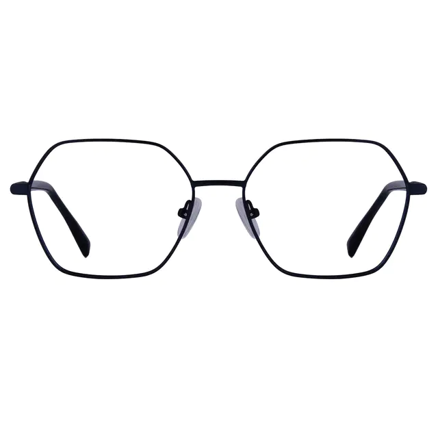 Geometric Blue Eyeglasses