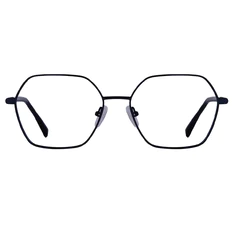 Geometric Blue Eyeglasses