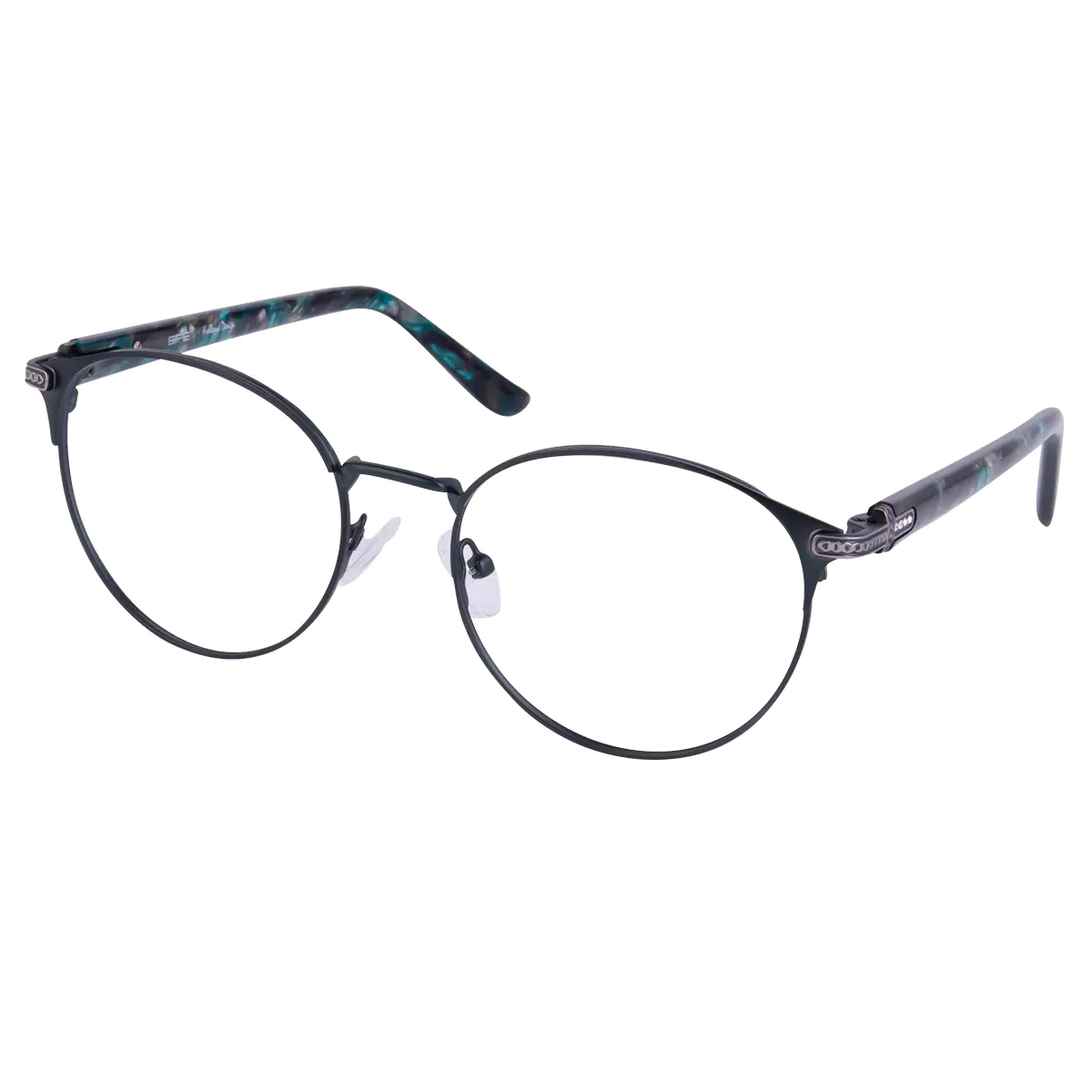 Round Grey Eyeglasses