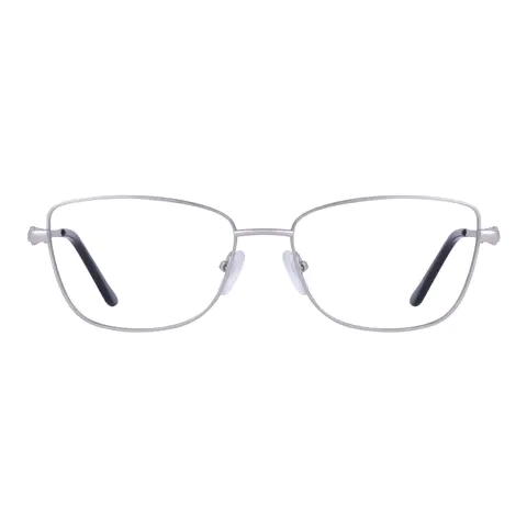 Square Silver Eyeglasses