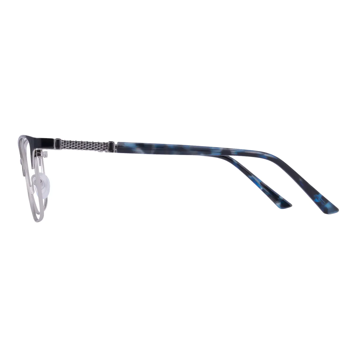 Browline Black Silver Eyeglasses