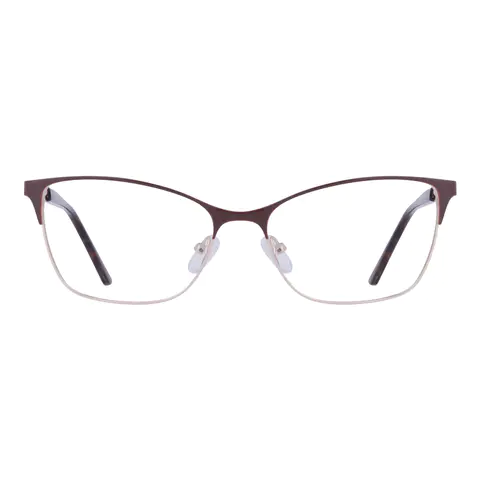 Browline Brown/Gold Eyeglasses