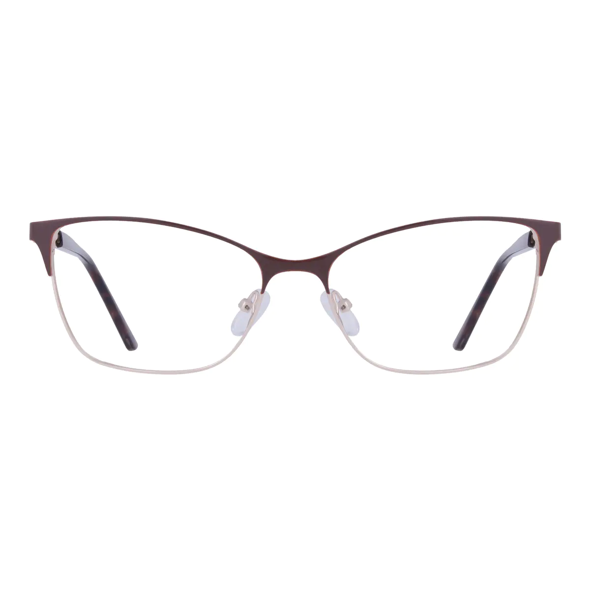Browline Brown/Gold Eyeglasses