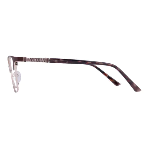 Browline Brown/Gold Eyeglasses