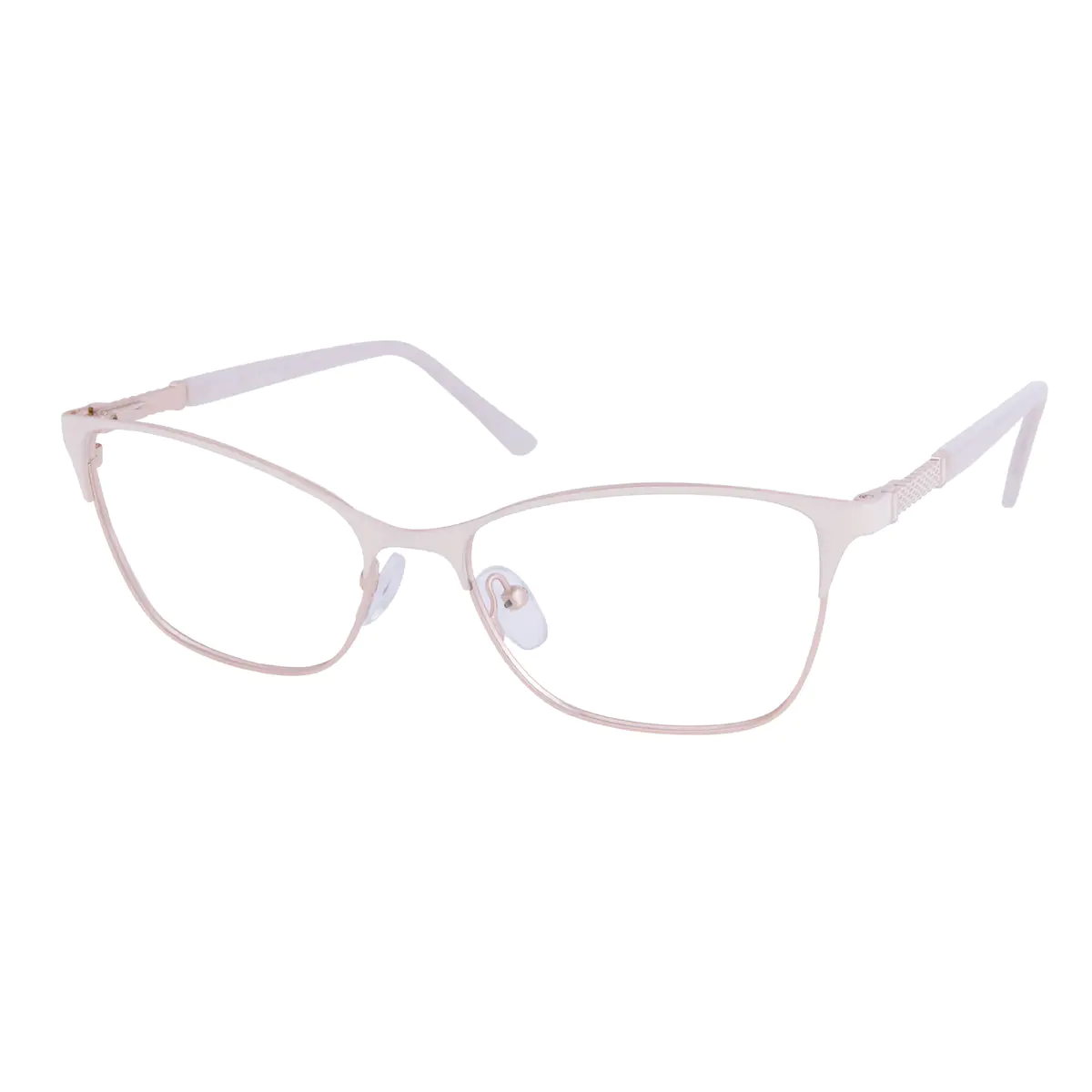 Browline Gold/White Eyeglasses