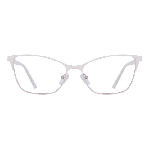 Browline Gold/White Eyeglasses