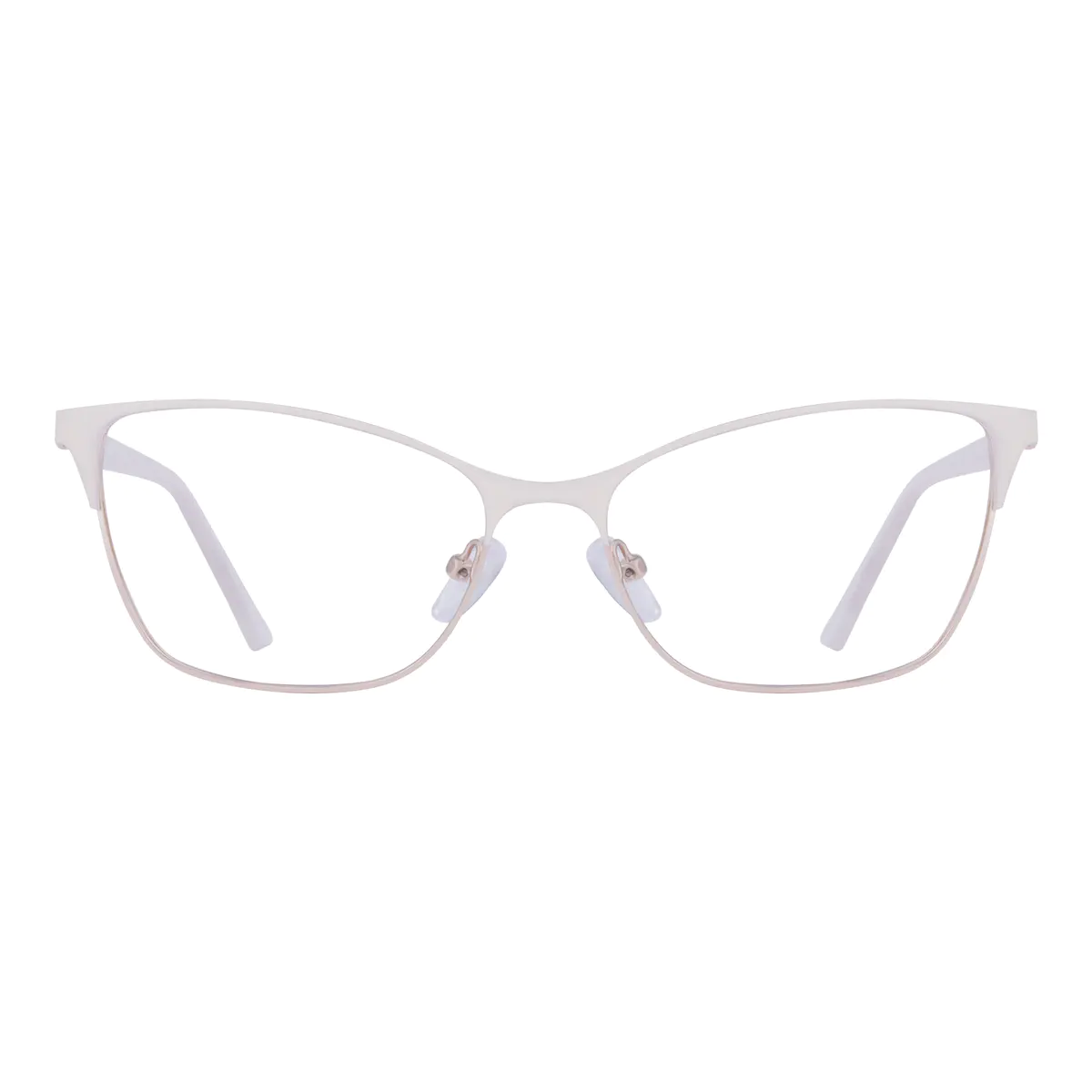 Browline Gold/White Eyeglasses
