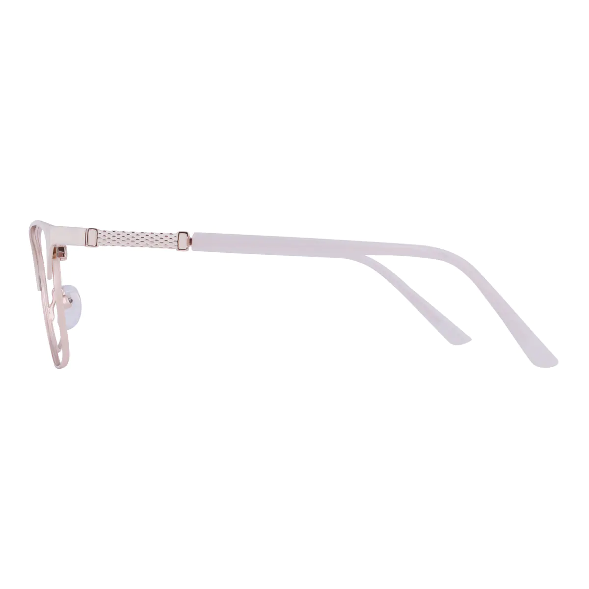 Browline Gold/White Eyeglasses