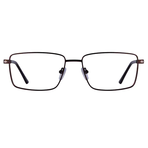 Rectangle Brown Eyeglasses