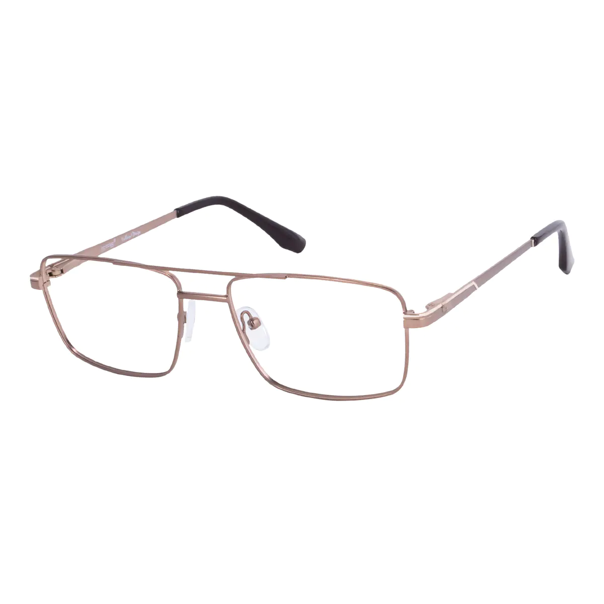 Rectangle Brown Eyeglasses