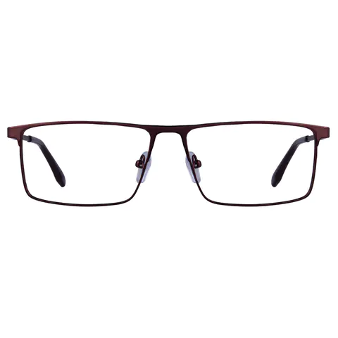 Rectangle Brown Eyeglasses