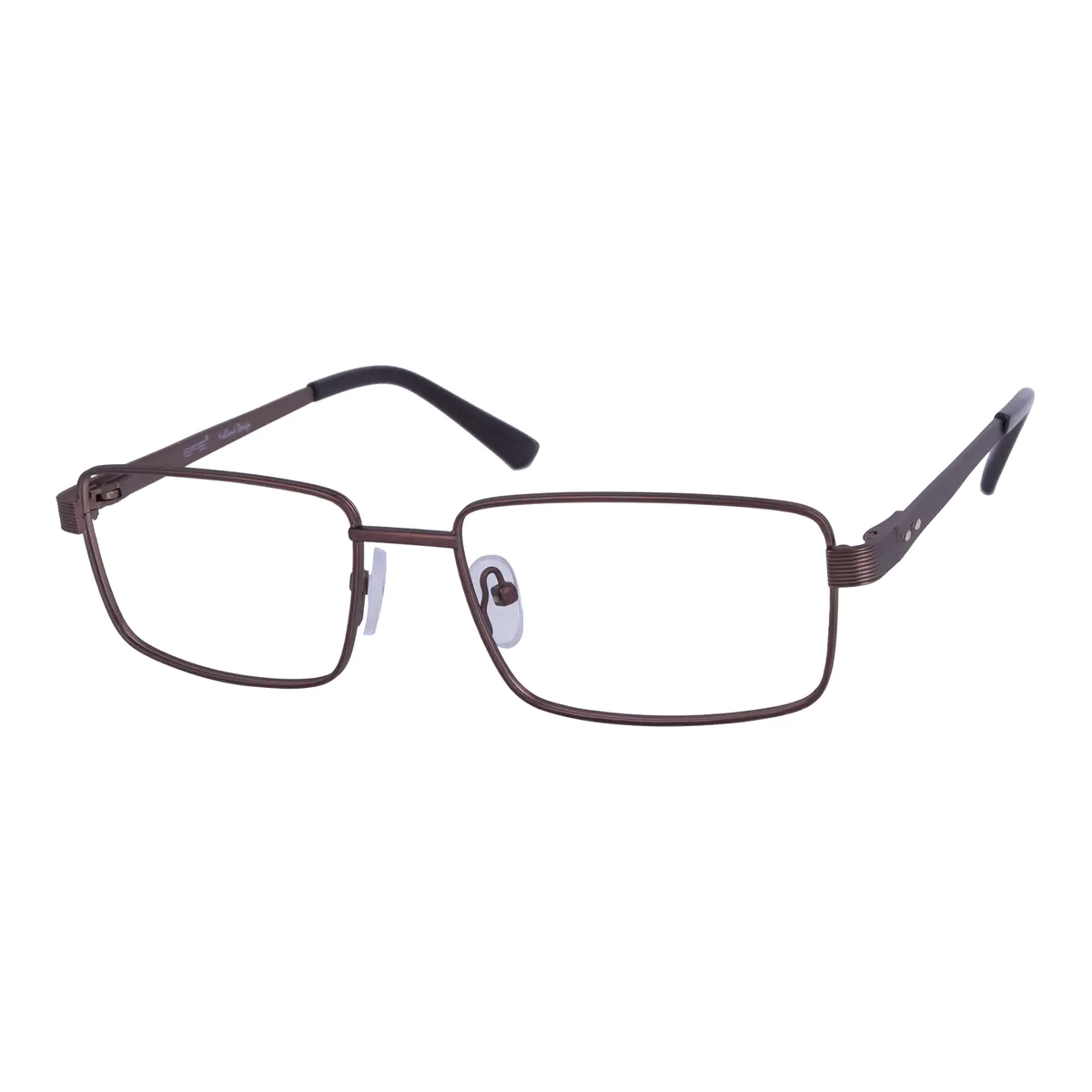 Rectangle Brown Eyeglasses