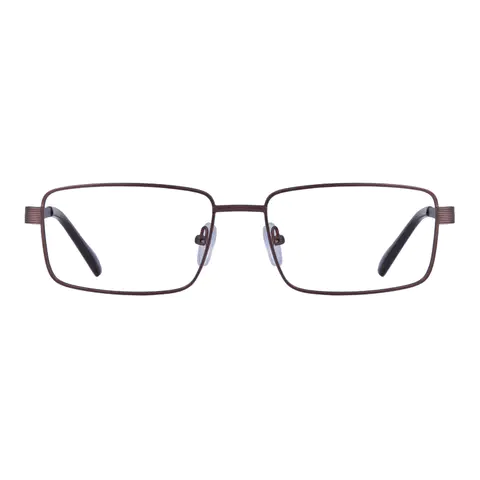 Rectangle Brown Eyeglasses