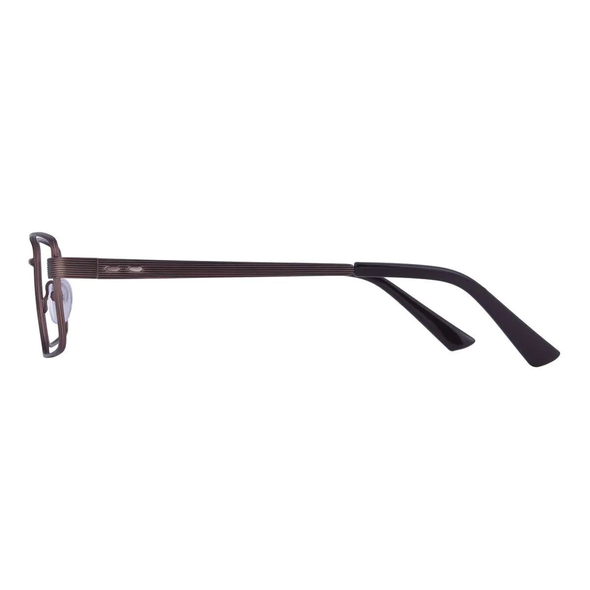 Rectangle Brown Eyeglasses