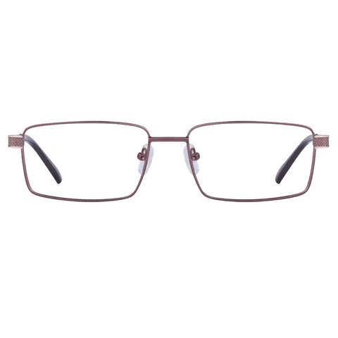 Rectangle Brown Eyeglasses