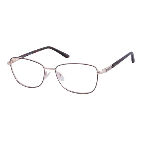 Square Black/Pink Gold Eyeglasses