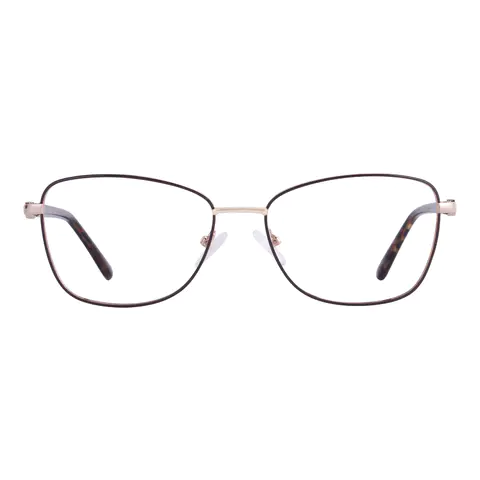 Square Black/Pink Gold Eyeglasses